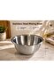 Stainless Steel Silver Measuring Dough Kneading & Mixing Bowl 1400 ml - 2