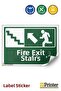 Fire Exit Staircase Isg Warning Sign Sticker 35X50 cm