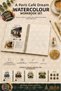 Premium Guided Watercolor Hobby Set Watercolor Workbook Notebook a Paris Cage Imaginary (Glue, - 4