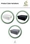 3-Piece Storage Box with Lid 12 Lt Multi-Purpose Organizer Bathroom Kitchen Cabinet Organizer - 4