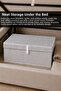Set of 4 Multi-Purpose Storage Boxes with Lids Organizer Mega 60 X 40 X 30 cm Gray - 4