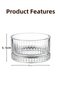 Handmade Glass, Set of 4 Round Magnolia Bowls - Modern Striped Dessert and Presentation Bowl - 3