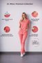 Salmon Color Stretch Fabric Nurse Doctor Uniform Unisex Surgical Set Scrubs Uniform