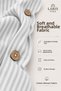 Striped Buttoned 2-Piece Pillowcase Cotton Decorative Pillowcase 50X70 cm 8 Color Options - 3