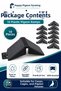 10 Pieces of Pigeon Perches, Black Plastic Perches with Hanging Device, Wall Mounted Perches for Birds to Rest and Rest. - 9