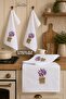 Aruma |   Set of 4 Embroidered 30X50 cm Kitchen Towels |   Drying Cloth |   Towel & Towel Set |   Towel |   Kitchen Towel |   Dowry Set - 3