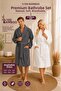 Bamboo 2 Pieces 100% Bamboo Shawl Collar Adult Bathrobe Set / Dowry Set