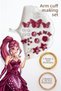 Armcuff Making Kit Manifest Winx Series Pearl Detailed Arm Cuff 30 Pieces Beads 2 mm and 0.30 mm Gold Wire Arm Bracelet Arm Cuff