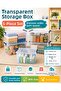 30 Lt Transparent Lockable Storage Box 5 Pieces Pp Plastic Organizer Suitable for Food Contact 53X35X22 cm - 3