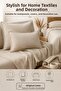 100% Linen Fabric 150 cm Width - Natural Ecru Metered Original Linen Fabric, for Curtain, Tablecloth, Runner, Cushion, Apron and Bag - 5