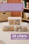 2-Piece Storage Box with Lid - Toy Organization Baby Kids Room Organizer 20Lt Beige - 2