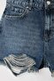 Blue 100% Cotton Ripped Detailed Extra Mini Denim Shorts Twoss26Sr00217 - 7