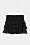 Black Woven Plus Size Skirt Tbbss26Az00022 - 7