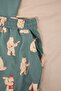 Big Size Green Regular Teddy Bear Printed 100% Cotton Knitted Pajamas Set Tmnss26Ai00016 - 5