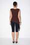 Brown Lace Detailed Lycra Blouse Tdrss26Bz00064 - 3