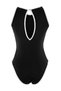 Siyah Halter Yaka Biyeli Cut Out Detaylı Döküm Aksesuarlı Regular Mayo TBESS26MA00092 - 6