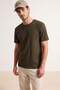 Grimelanj-Siyah-Beyaz-Haki-Lacivert 5'li Slim/Dar 5'li Paket %100 Tok Kumaş T-shirt TMNAW20TS0243 - 6