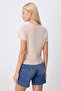 Stone Heart Embroidery Regular Crew Neck Standard Sleeve Short 100% Cotton Knitted T-Shirt Twoss26Ts00358 - 4