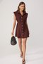 Brown Shirt Collar Shirt Dress Short / Mini Woven Dress Twoss26El01209