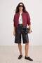 Red Regular Fit Suede Bomber Jacket Coat Twoaw26Ce00077 - 6