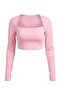 Pink 2-Piece Bolero Soft Brushed Fabric Padded Supportive/Shape-Making Knitted Sports Bra Thmaw27Ss00005 - 8