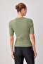 Yağ Yeşil Basic Polo Yaka T-Shirt Görünümlü İnce Bluz TWOSS20BZ0112 - 4