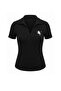 Siyah Baskılı Fitted Polo Yaka Standart Kol Pamuk Ribana Örme Bluz TWOSS26BZ01065 - 5