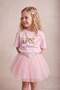 Pink Girls' Tutu Midi Plain Woven Skirt Tkdss26Et00016