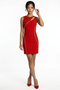 Front Bead Detail Low Cut Half Lined Short Dress - 2