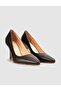 Brown Genuine Leather Classic Stiletto Women's Shoes - 2