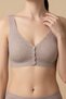 Non-wired Stitch-Free Laser Front Snap Padded Bra C26205 Purple
