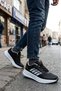 Sneaker Sports Shoes Black White Stripe Daily Comfortable Quality Lace-Up Orthopedic