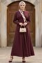 Bat Sleeve Modal Dress 1700 - Burgundy - 2