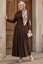 Bat Sleeve Modal Dress 1700 - Brown - 2