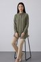 Elora Comfortable Fit Hidden Button Terikoton Boyfriend Women's Shirt & Hijab Shirt - Khaki - 4