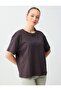 Bitter Brown 100% Cotton Crew Neck Embroidered Knitted T-Shirt - 4