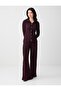 Burgundy Slim Fit Textured Knitted Shirt - 2