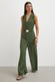Beli Belted Palazzo Leg Jumpsuit