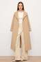 Stand-Up Collar Snap Closure Water-Repellent Trench Coat Kamel 6866 - 3