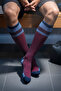 Bamboo Seamless Colorful Knee Length 15-20 mm Hg Pressure Women Men Compression Socks 3596 - 5