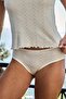 Kimberly Pointelle Short Sleeve T-Shirt Pajama Top - Ecru - 5