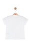 Nk girl's short sleeve basic t-shirt with beaded detail, ages 4-8, ecru - 3