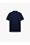 Short Sleeve Cotton Pique Fabric Polo Neck Slim Fit T-Shirt - 4