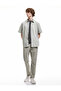 Classic Collar Cotton Buttoned Regular Fit Curled Short Sleeve Shirt - 3
