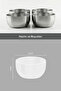 Set of 4 Silver Color Metal Snack Bowls, Sauce Bowls - 200 ml Presentation Bowl - 8