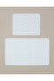 Gridline Non-Slip Base Bath Mat Set 60X100 cm + 50X60 cm White