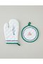Maritime Melody Polyester 2-Piece Kitchen Set 17X30 cm + 20X20 cm White - Green