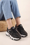 Women's Black and White Orthopedic Sneakers