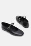 Jeremi Black Wrinkled Matte Short Heeled Ballerina Shoes - 4