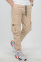 Men's Slim Fit Pocketed Thin Sports Trousers with Elastic Waist and Legs Beige Edw071 - 2